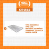 Kit - 6 Formas Assadeiras Lisa Estampada 0,6mm Pão Doce Alumínio 58 X 70 X 3,5 - Imeca