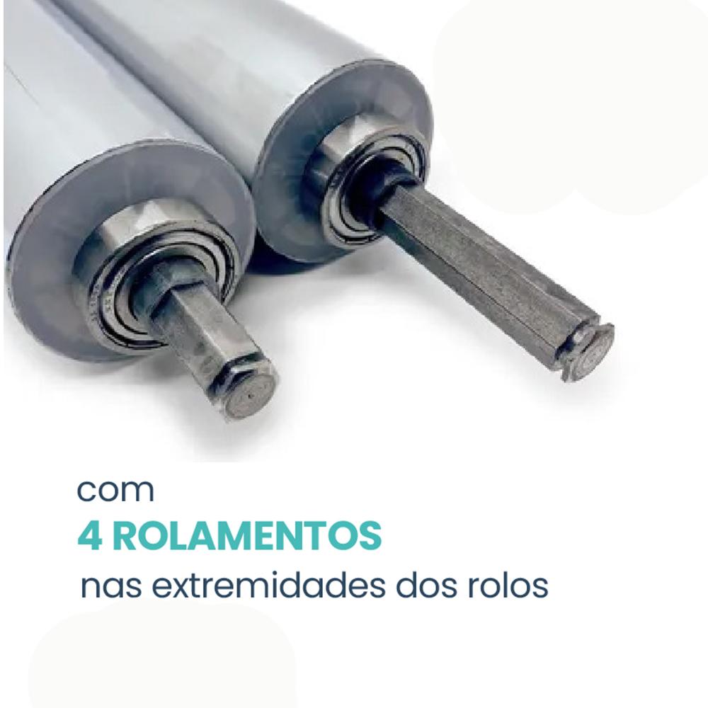 Cilindro Laminador de Massas Elétrico 28cm Carenagem Abs Nero Preto 220v - Anodilar
