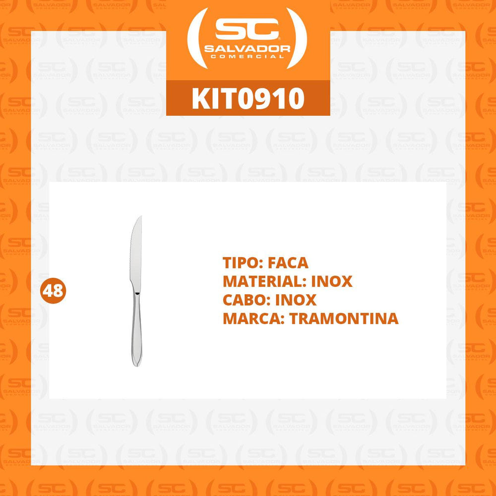 Kit 48 Facas para Churrasco Luxo Laguna em Aço Inox FITOP - Tramontina