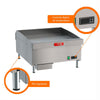 Chapa de Fritura Elétrica Trifásica Estrutura Inox Chapa 61cm 12mm CHEXP610E-12 380t - Red Chameleon