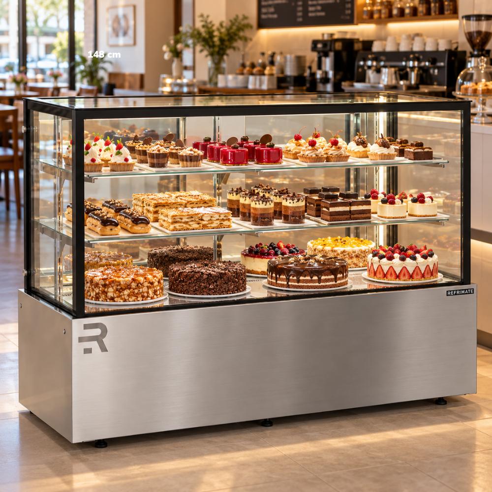 Confeitaria Vanguard Top Refrigerada 145cm ar Forçado 3 a 10ºc CVTR 1450 Total Inox 220v - Refrimate