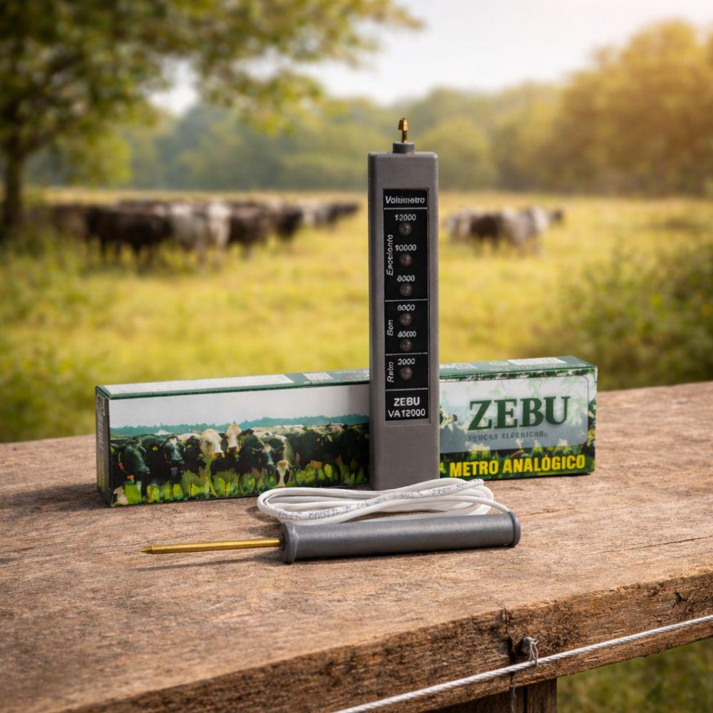 Eletrificador de Cercas Elétricas Para Grandes Propriedades ZK300 220V + Voltímetro - Zebu