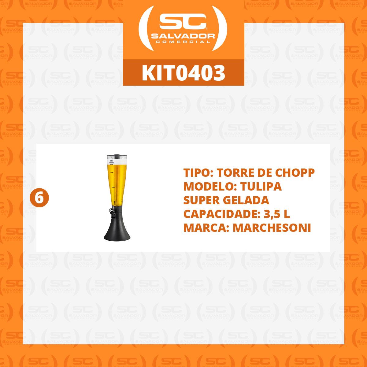 Kit 6 Torres de Chopp Tulipa 3,5 Litros Super Gelada Para Bar e Restaurante - Marchesoni