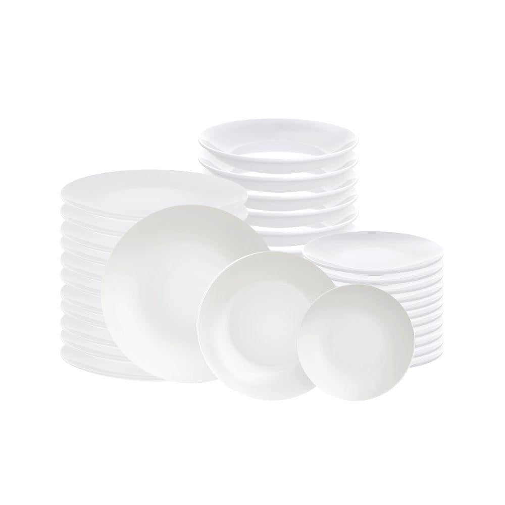 Jogo de Pratos 36 Peças Leonora em Porcelana Branco - Tramontina