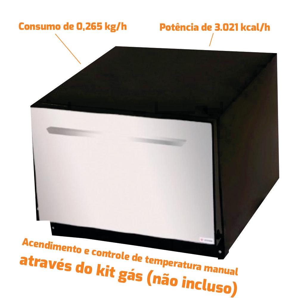 Forno Para Fogão a Gás Pizza Pão Bolo Porta Inox F50i 32493 - Venâncio
