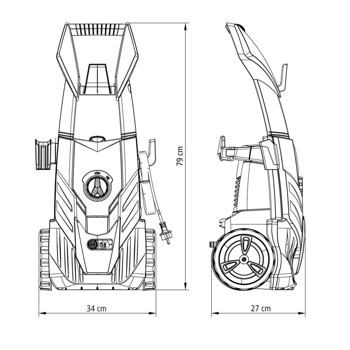 Lavadora Lava Jato Alta Pressão 1800w 220v + Mangueira Verde Pvc 20m Com Acessórios - Tramontina
