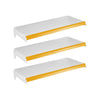 Kit 3 Bandejas Prateleiras Ponta 30x73 para Gôndolas New Plus com Porta Etiqueta Amarelo - SA Gôndolas