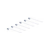 KIT - 6 Ganchos Simples 30cm Branco para Gôndolas New Plus - Sa Gôndolas
