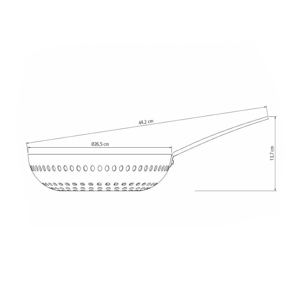 Grelha Wok Furada Churrasco em Alumínio Anodizado Com Cabo 26 cm ø - Tramontina 20847026