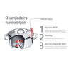 Kit Caçarola Aço Inox Solar 6,1 Litros PIT 2 + Faqueiro 24 Peças Ipanema Cabo Branco - Tramontina