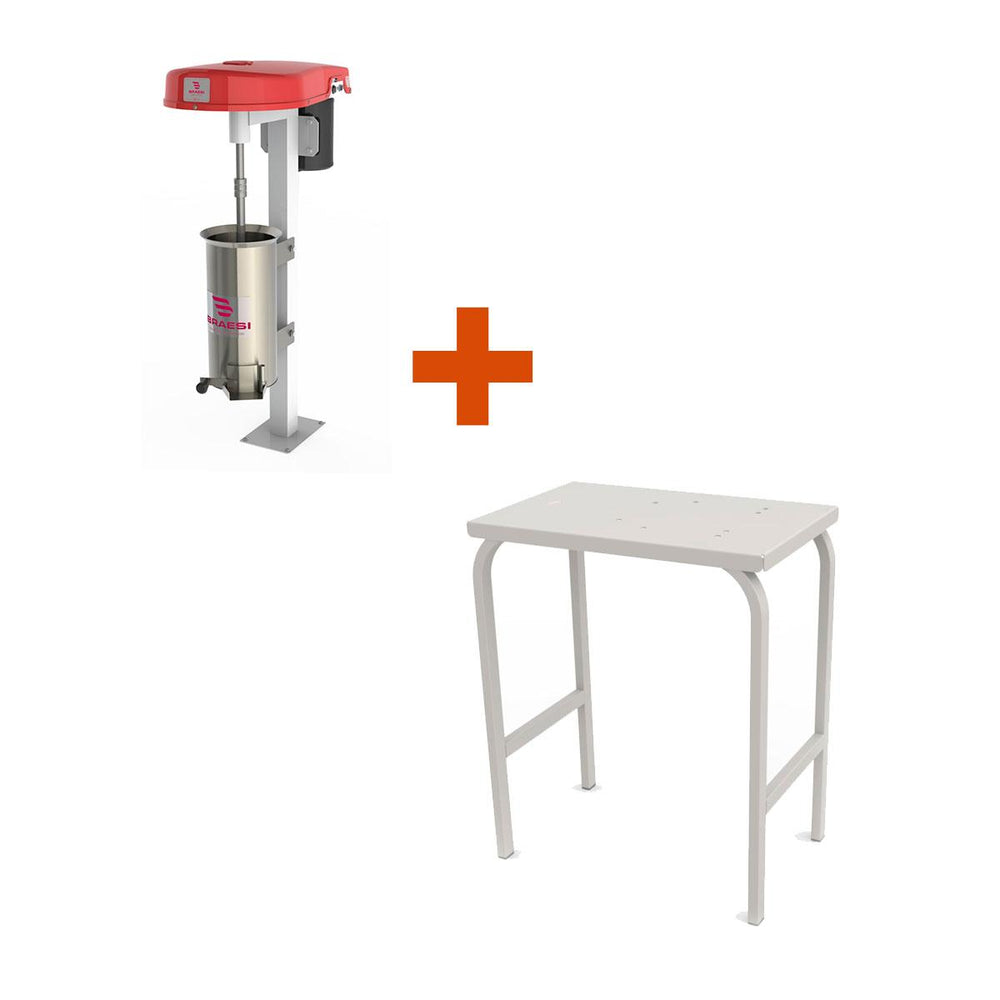 Kit Despolpadeira Extrator de Açaí e Frutas 3 Peneiras 20 Litros DES-20 Bivolt + Mesa MES-100 - Braesi