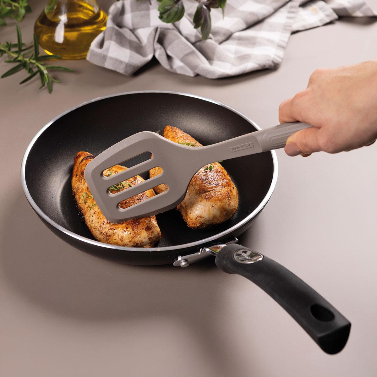 Espátula Vazada Softta em Silicone Cinza - Tramontina 25850160