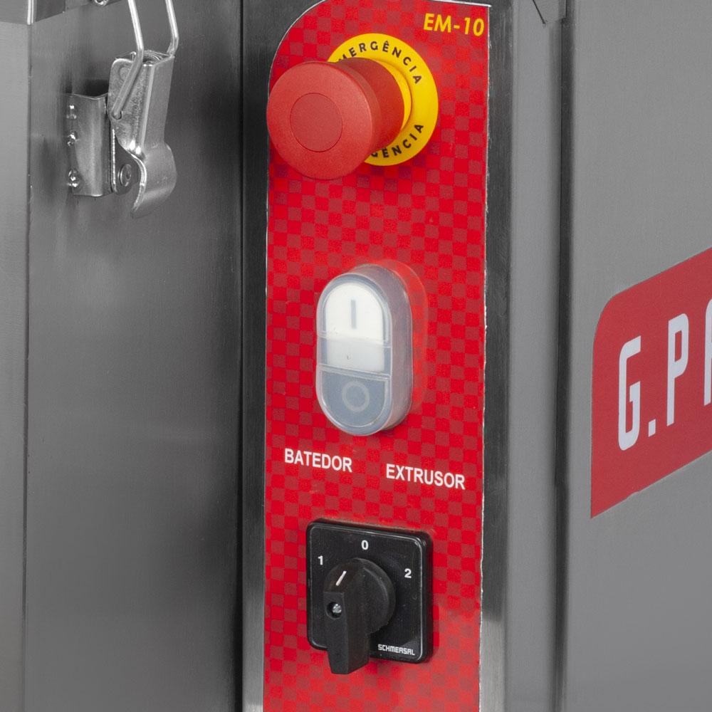 Extrusora De Massas Inox 10 Kg Industrial e Comercial Com 9 Trefilas EM10 Bivolt - Gpaniz
