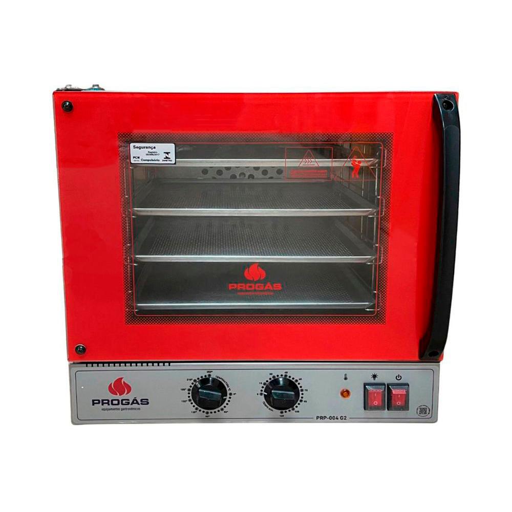 SEMINOVO - Forno Turbo Elétrico Fast Oven PRP-004 G2 Vermelho - Progás