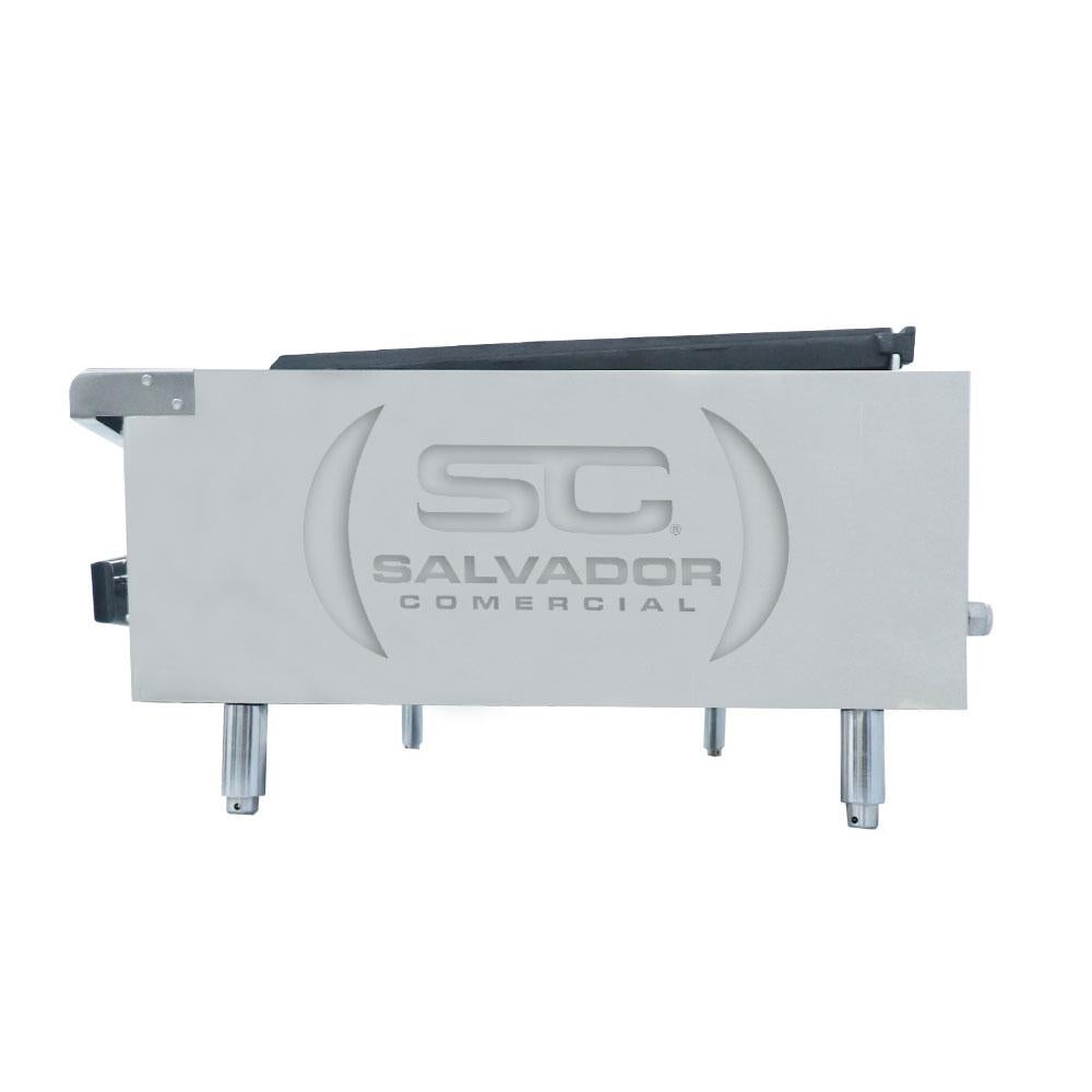 Chapa Charbroiler Americana Profissional Grill Churrasqueira 45cm Gás Inox Com Pé Cggp45 - Venâncio