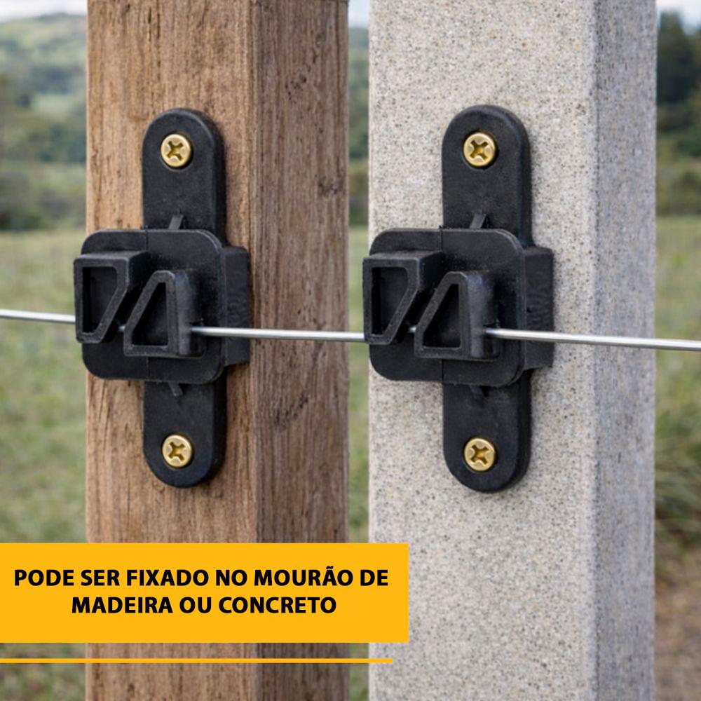 Kit 60 Fixadores Suporte Tipo W Para Arame/fio Cercas Elétricas STW - Zebu 35-3