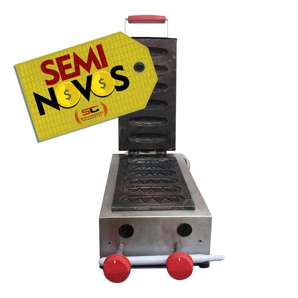 Semi - Prensa Gás de Crepes Suíço 06 Cavidades Prk-60g Style - Progás
