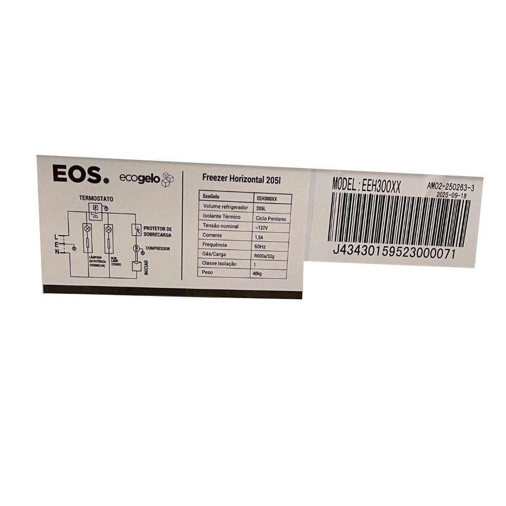 SEMINOVO - Freezer / Conservador Horizontal Tampa de Vidro Eco Gelo 247l Eeh300xx  Bivolt (com Transformador)  - Eos