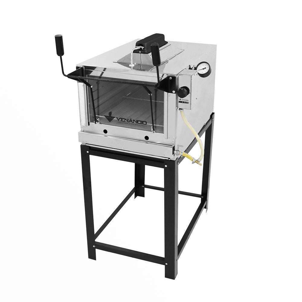 Kit Forno De Lastro a Gás Refratário Roma Inox Infravermelho FIRIV80 + Grade Extra