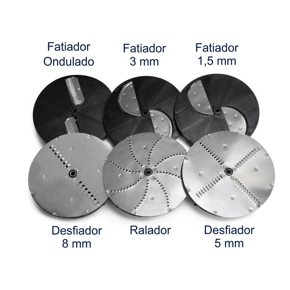 Multiprocessador Processador de Alimentos Profissional 6 Discos 1/2 cv 180kg/h Mpa 220v - Metvisa
