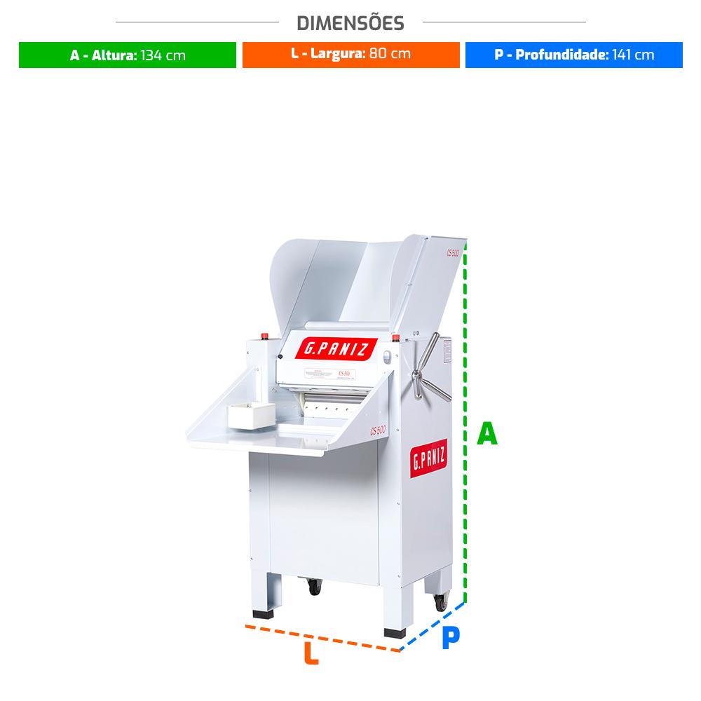 Cilindro Sovador De Massas Profissional 50cm Epóxi CS500ET 1,5 CV Trifásico 380T - GPaniz 28016