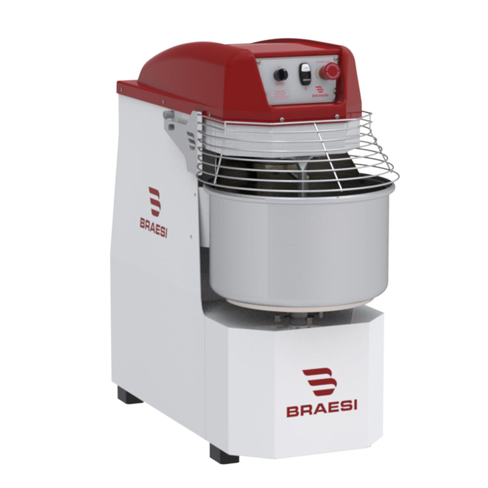 Amassadeira Espiral Industrial 25kg 2 Velocidades Trifásico Motor 2,5CV Aes-25 G3 380T - Braesi