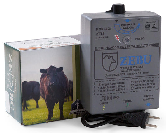 Eletrificador de Cercas Elétricas Para Pequenas Propriedades 2TT3 Bivolt - ZEBU 1969-0