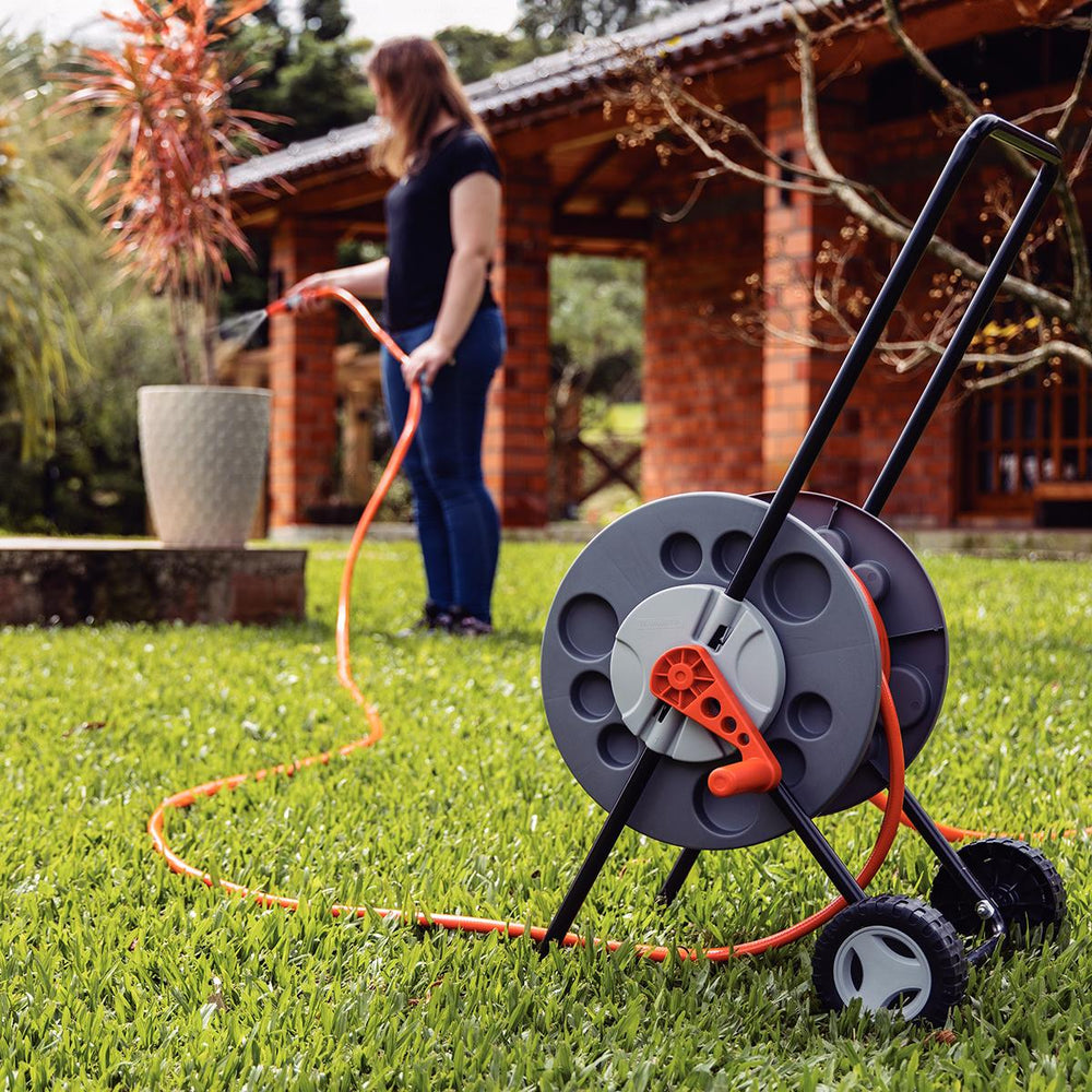 Enrolador de Mangueira Tramontina Com Rodinhas Até 55m em Polipropileno - Tramontina 78595000