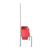 Kit - Suporte Para Cestos de Compras Simples + 10 Cestos D100 Vermelho