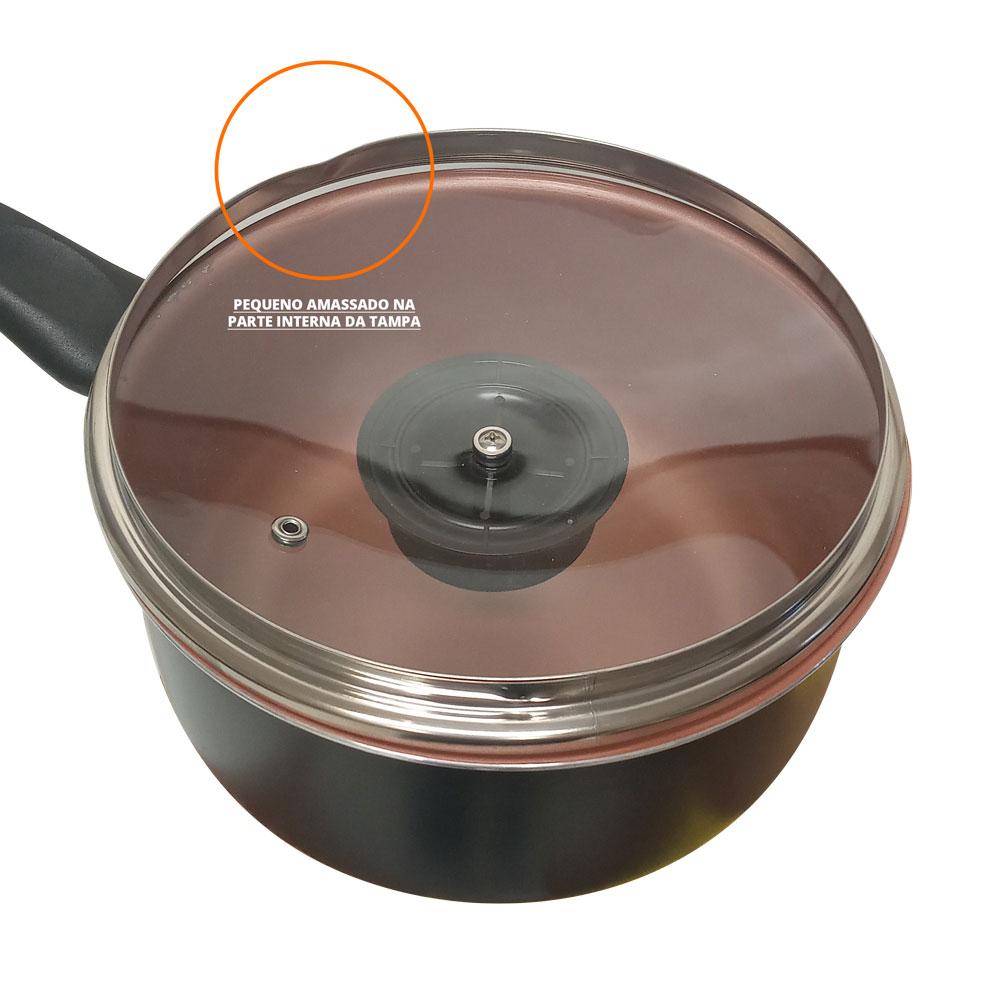Semi - Panela Paris Alumínio Interno Antiaderente Externo Poliéster Preto 20cm 2,9L PATP4 Tramontina