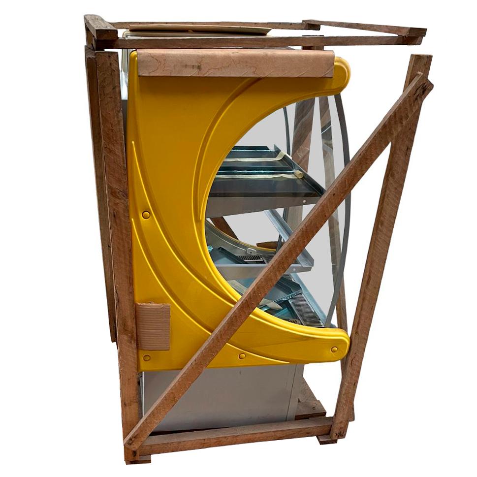 SEMINOVO - Balcão Expositor Vitrine Panorâmica Estufa 0,60M VPE600 Amarelo 220V - Refrimate