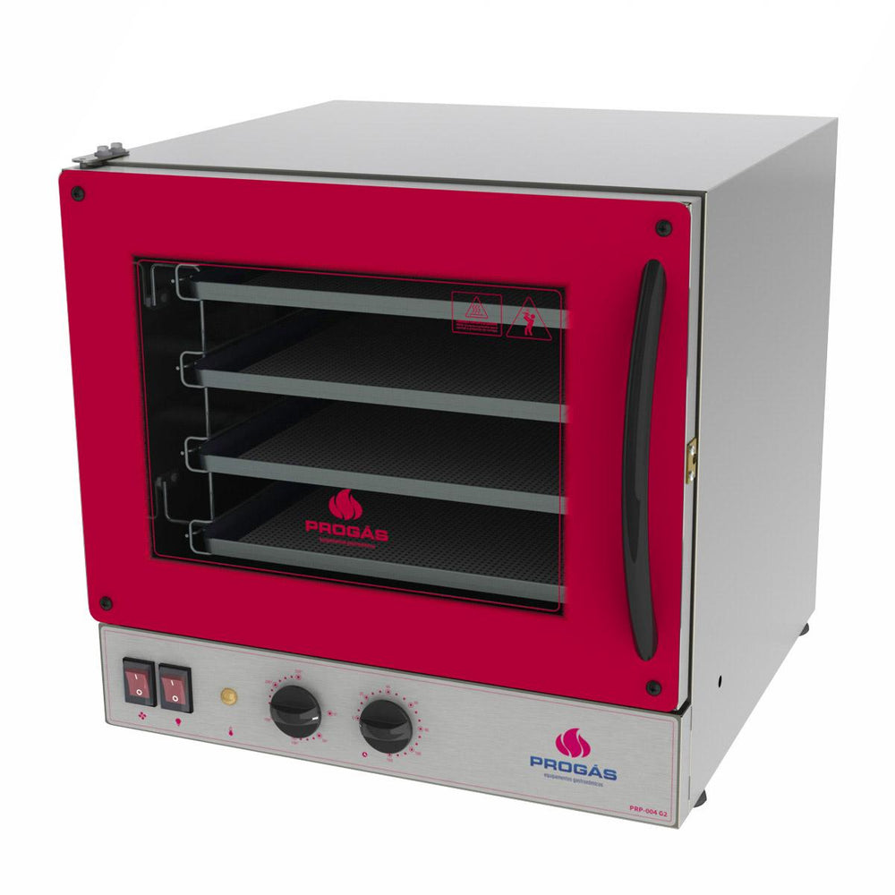 Kit Forno Turbo Elétrico PRP-004 G2 220V Vermelho + Bancada MES-004 - Progás