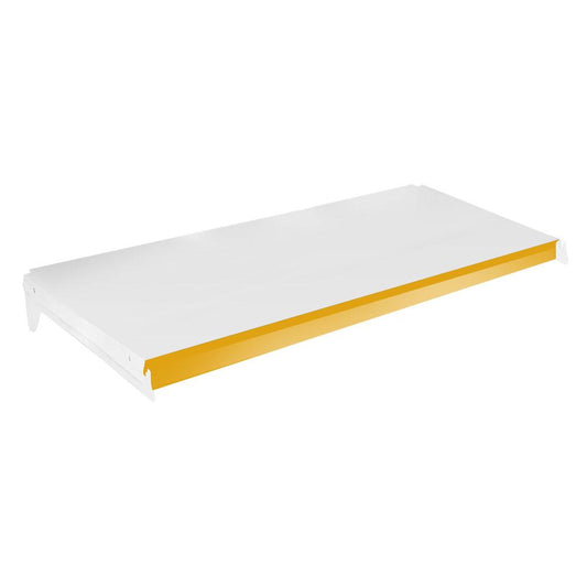 Bandeja Prateleira 40x91 Para Gôndolas New Plus Com Porta Etiquetas Amarelo - SA Gôndolas
