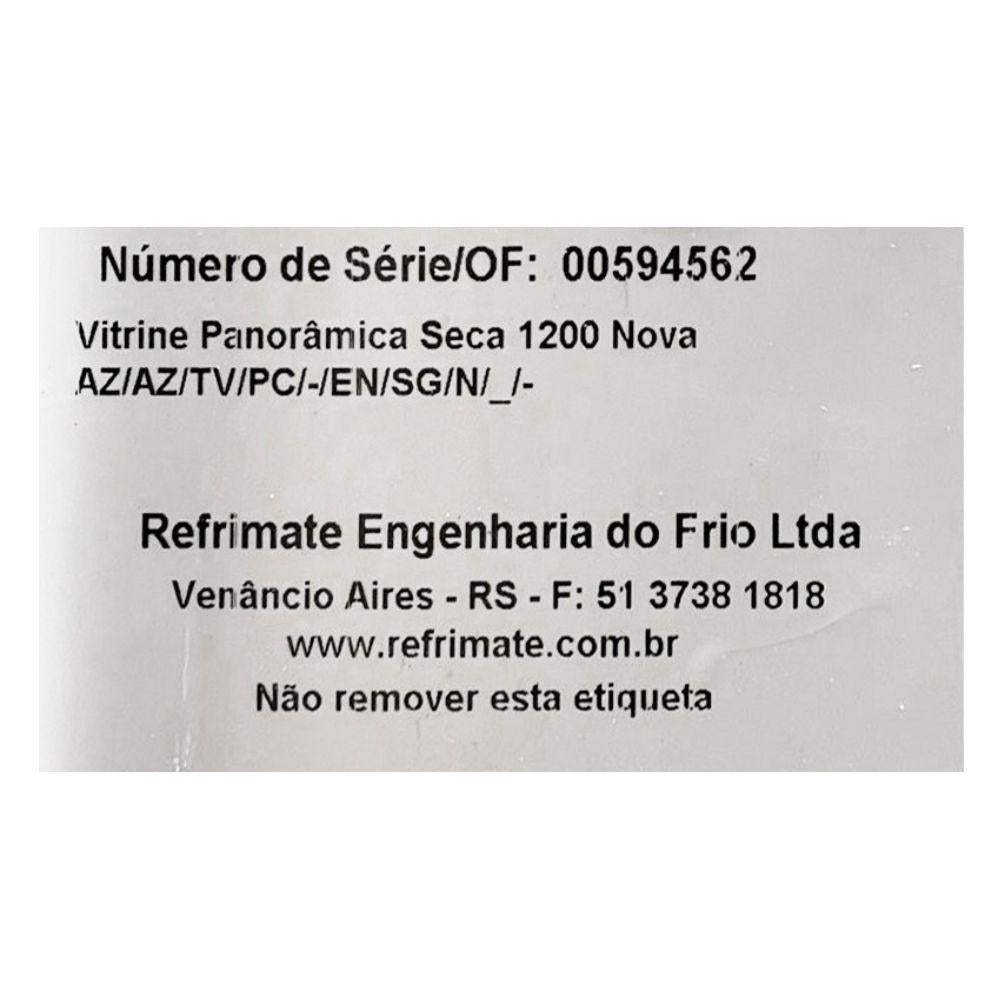 SEMINOVO - Vitrine Panorâmica Seca 1,20m Vps 1200 Azul - Refrimate