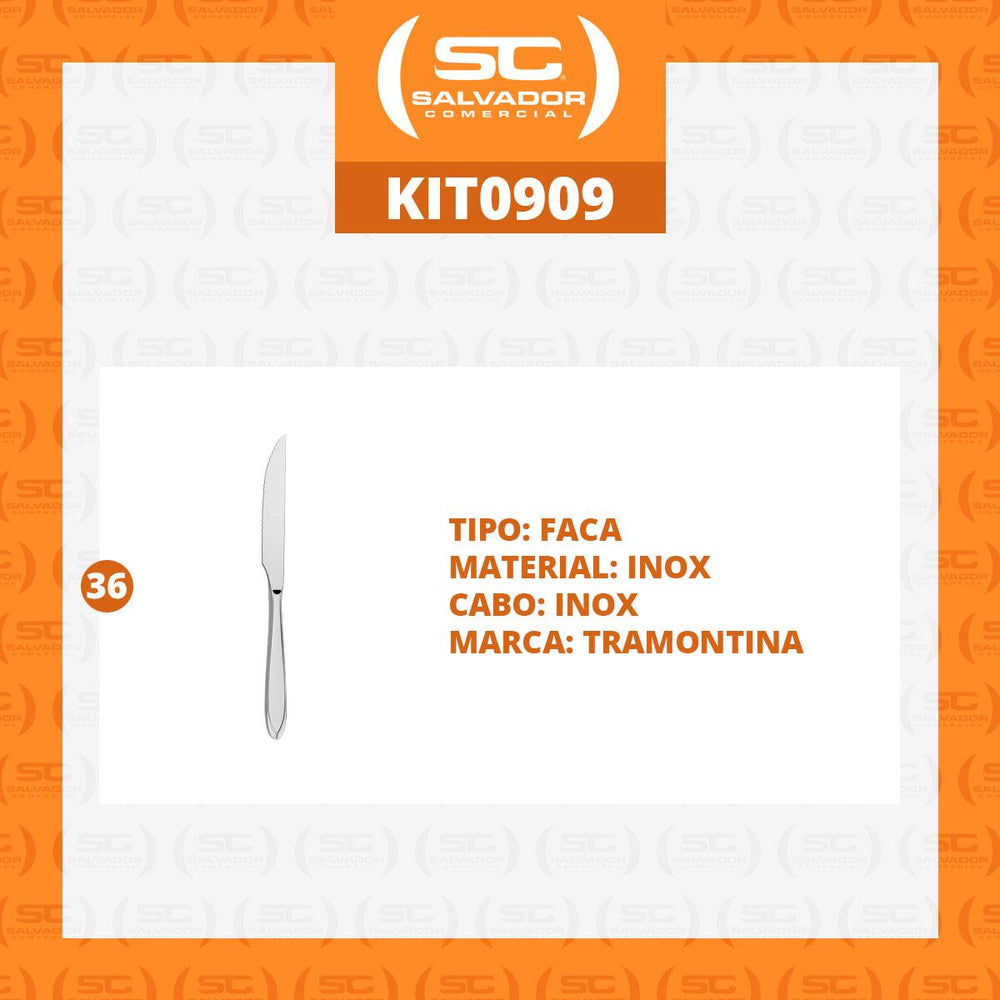 KIT - 36 Facas para Churrasco Luxo Laguna em Aço Inox FITOP - Tramontina