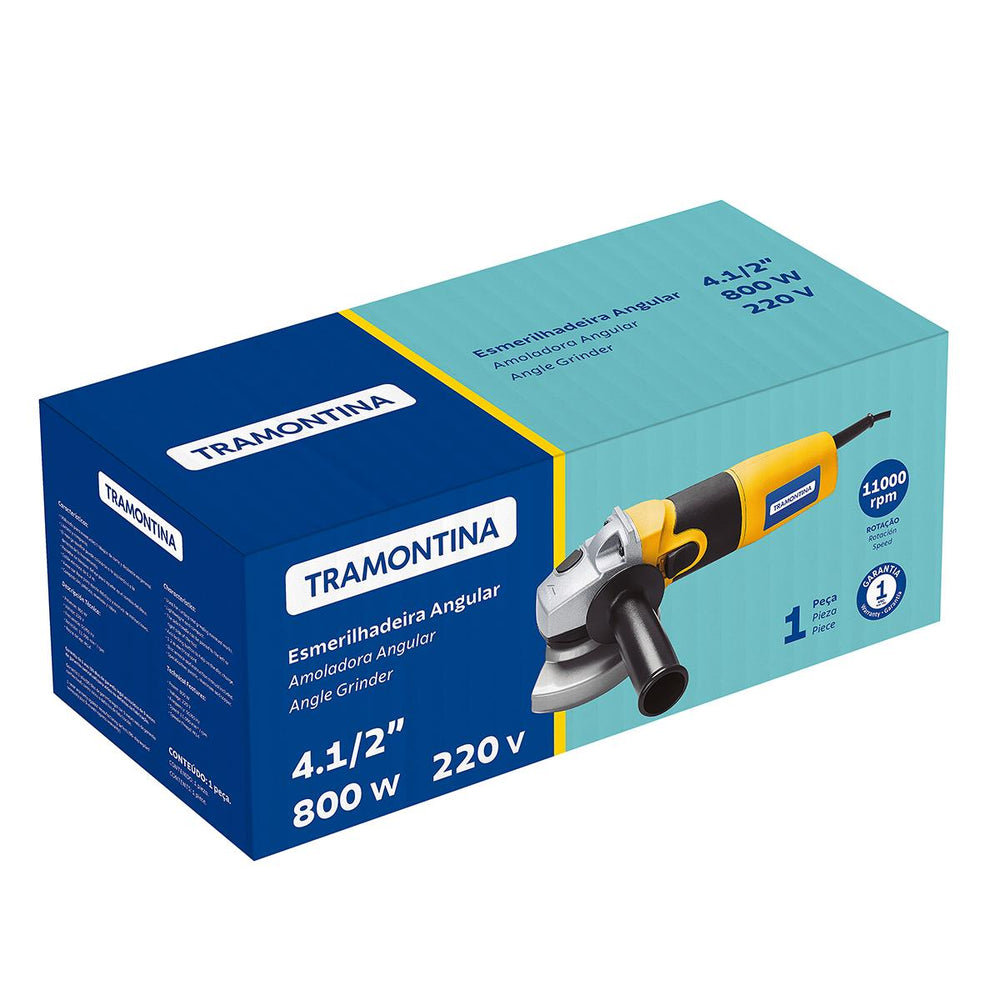 Esmerilhadeira Elétrica 800W Doméstica 4.1/2" 220V - Tramontina 42507220