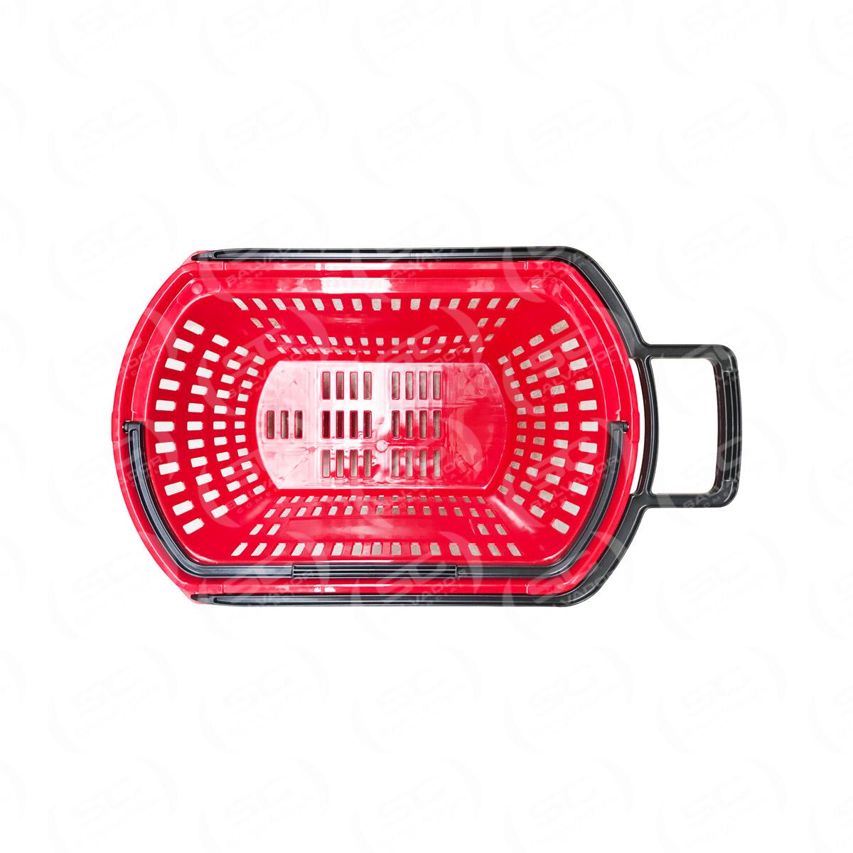 Kit - 10 Cestos Grande Com Rodízio D300 Cód. 3300 Vermelho - Della Plast