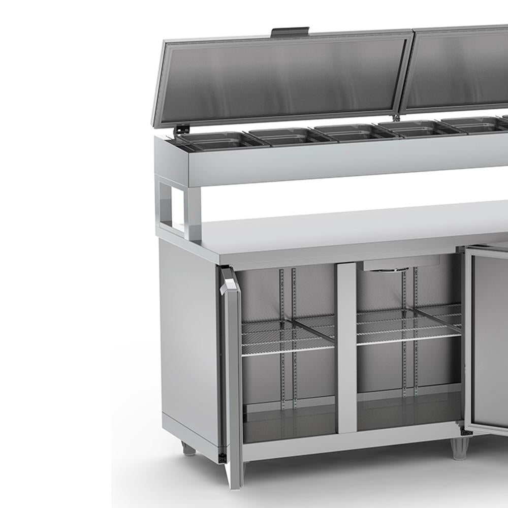Balcão De Serviço Refrigerado Condimentador 2,50m BSRC2500 sem Cubas - Refrimate
