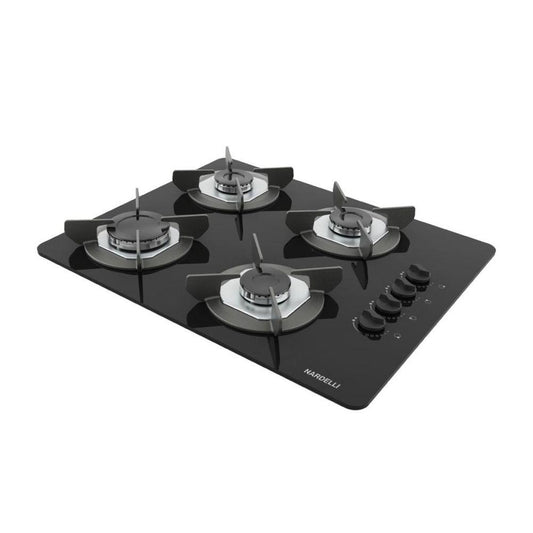 Fogão Cooktop Vidro Gás 4 Bocas Simples Safe Ferro Flange Inox Safe4 Bivolt - Nardelli 27011301-00