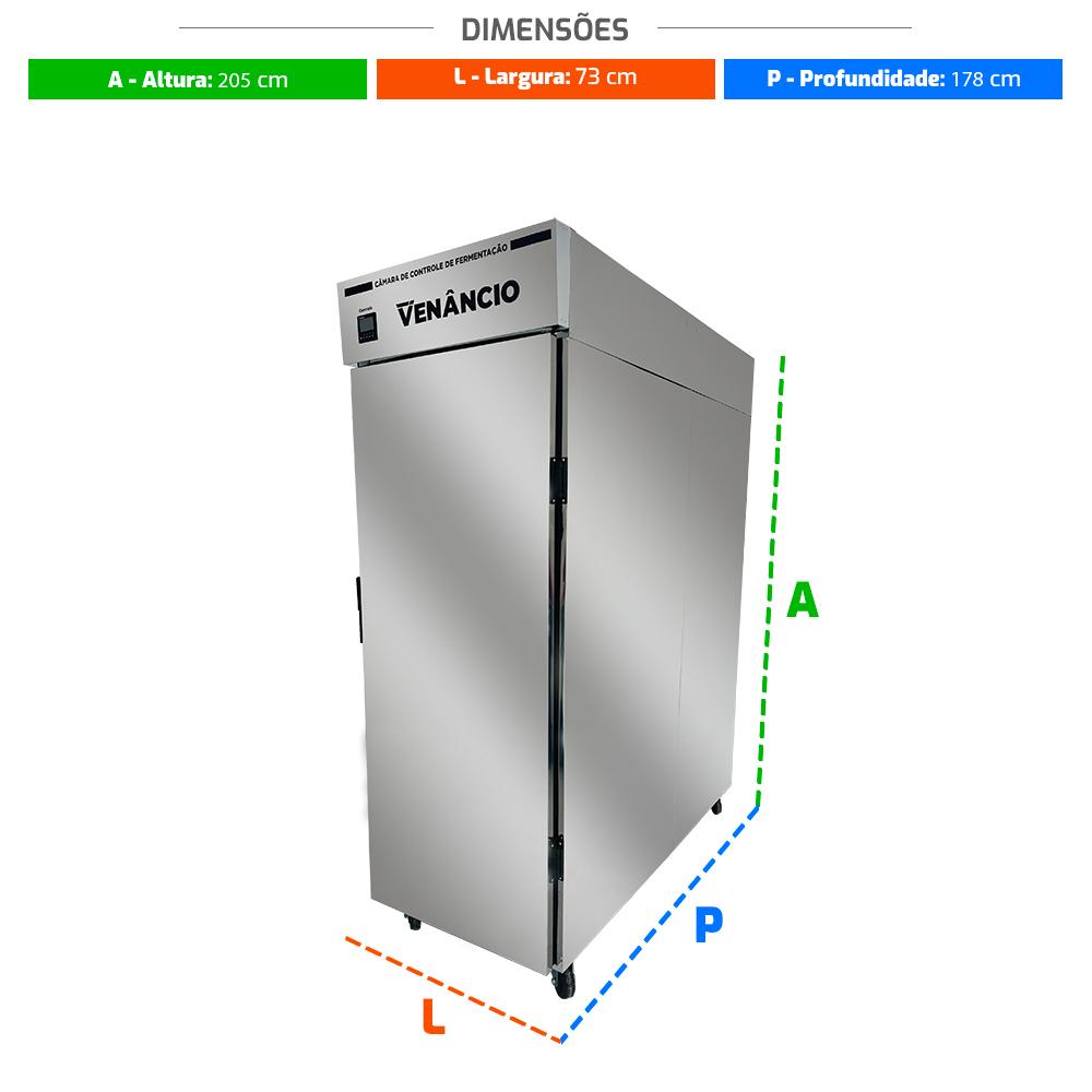 Armario Crescimento Para 40 Esteira Mono Total Inox 220v Vazio Ac40ti - Venancio 17181