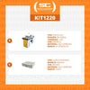 Kit - Caixa Supermercado Empacotador Check-out 1,5m Recorte + Caixa Dinheiro Manual Amarelo