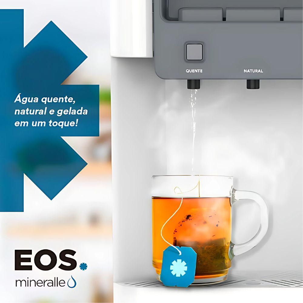 Bebedouro Agua Quente Natural e Gelada Eletrônico Branco Galão Mineralle Ebe06qb 127v - Eos B198235