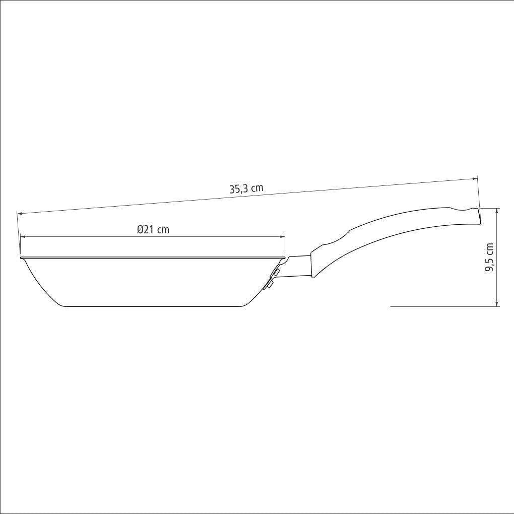 Frigideira Rasa Turim em Alumínio Antiaderente Starflon 20cm Vermelho 0,8L FRV2 - Tramontina