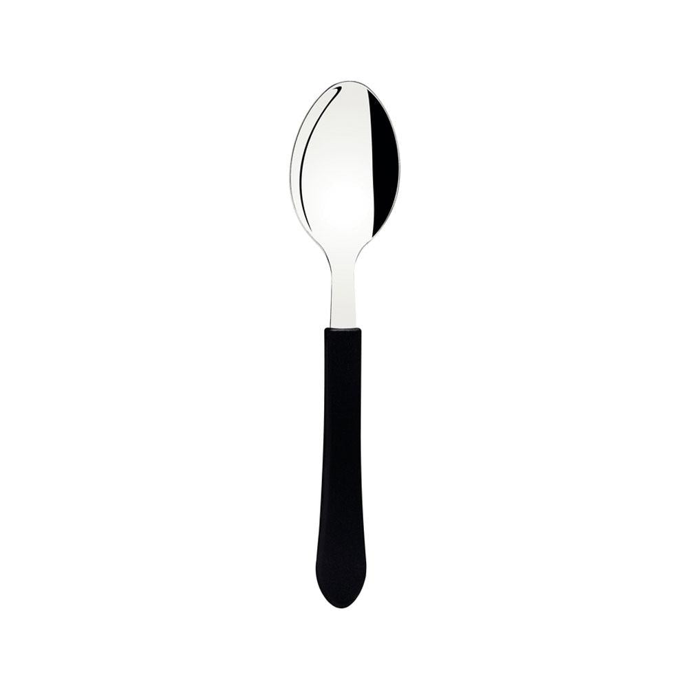 KIT - 6 Colheres de Sopa Leme Com Lâmina em Aço Inox Cabo Preto CPBAG - Tramontina 23183400