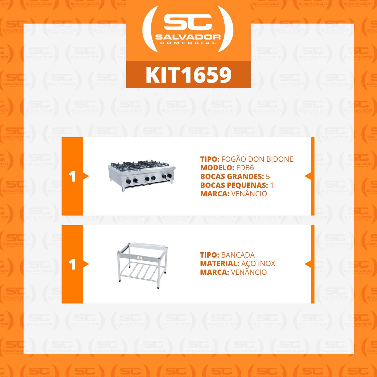 Fogão Industrial 6 Bocas a Gás Baixa Pressão Don Bidone Inox Com Cavalete FDB6M - Venâncio