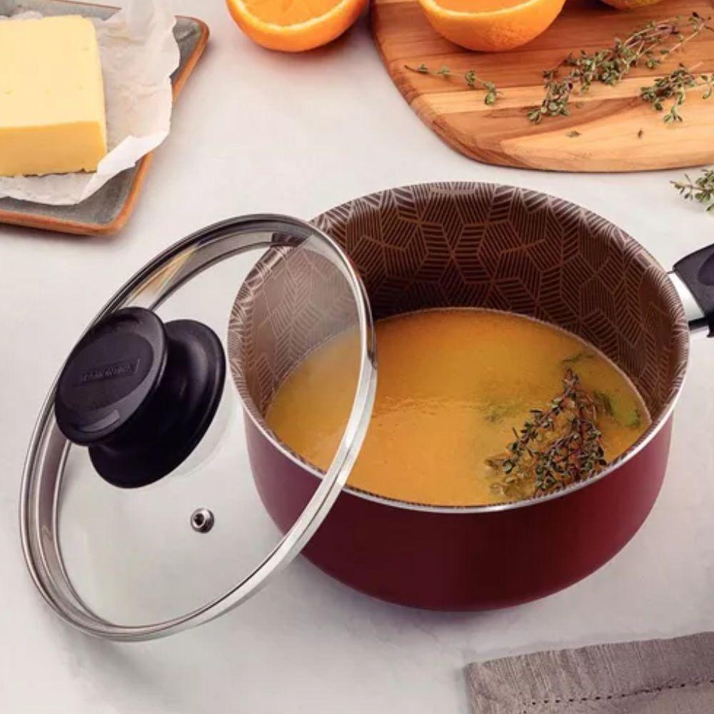 Panela Paris Alum Antiaderente Vermelho 2,1l Com Pegador de Massa Tramontina