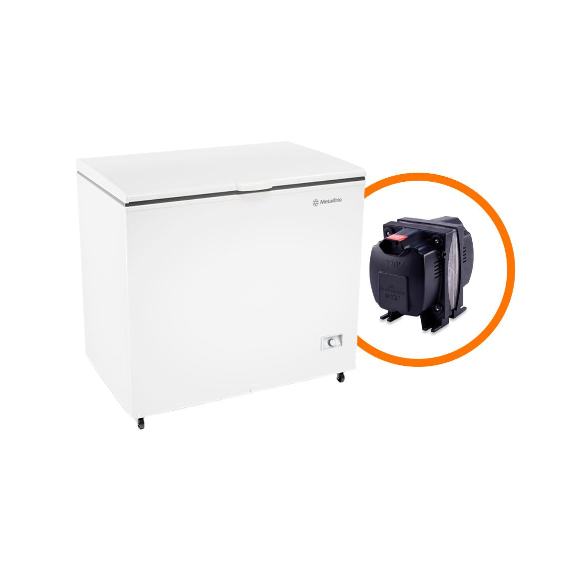 SEMINOVO - Freezer Refrigerador /Congelador Horizontal Dupla Ação 293l Da302  Bivolt (com Transformador) - Metalfrio