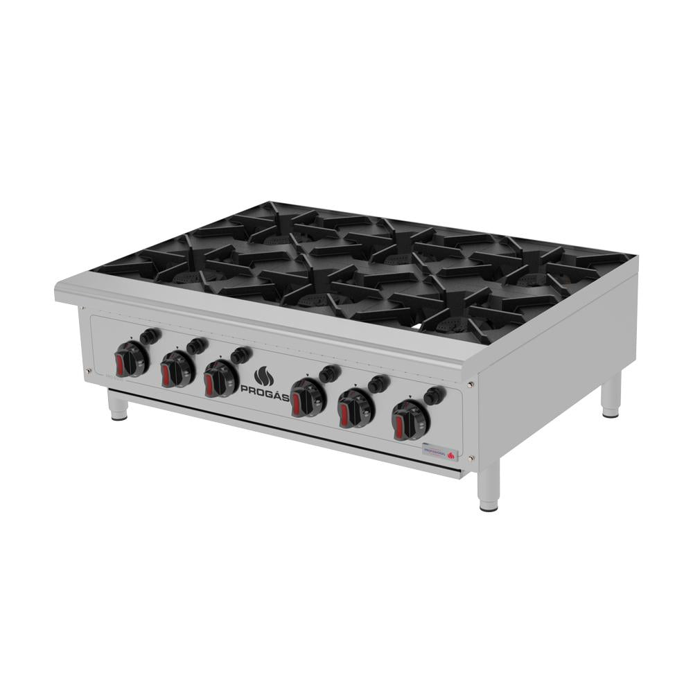 Fogão Profissional 6 Bocas a Gás de Bancada Para Cozinhas Industriais PRO-6000 - Progás P44609