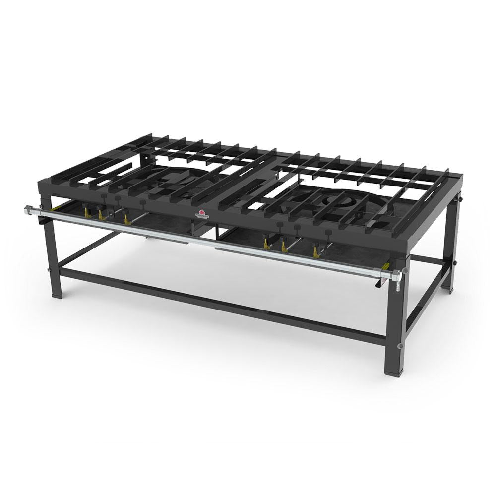 Fogão Industrial 2 Bocas a Gás Alta Pressão Chama Tripla Altura 50cm PFI-200 – Progás