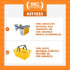 Kit - Caixa Supermercado Empacotador Check-out 2m Recorte + 20 Cestos de Compras Amarelo